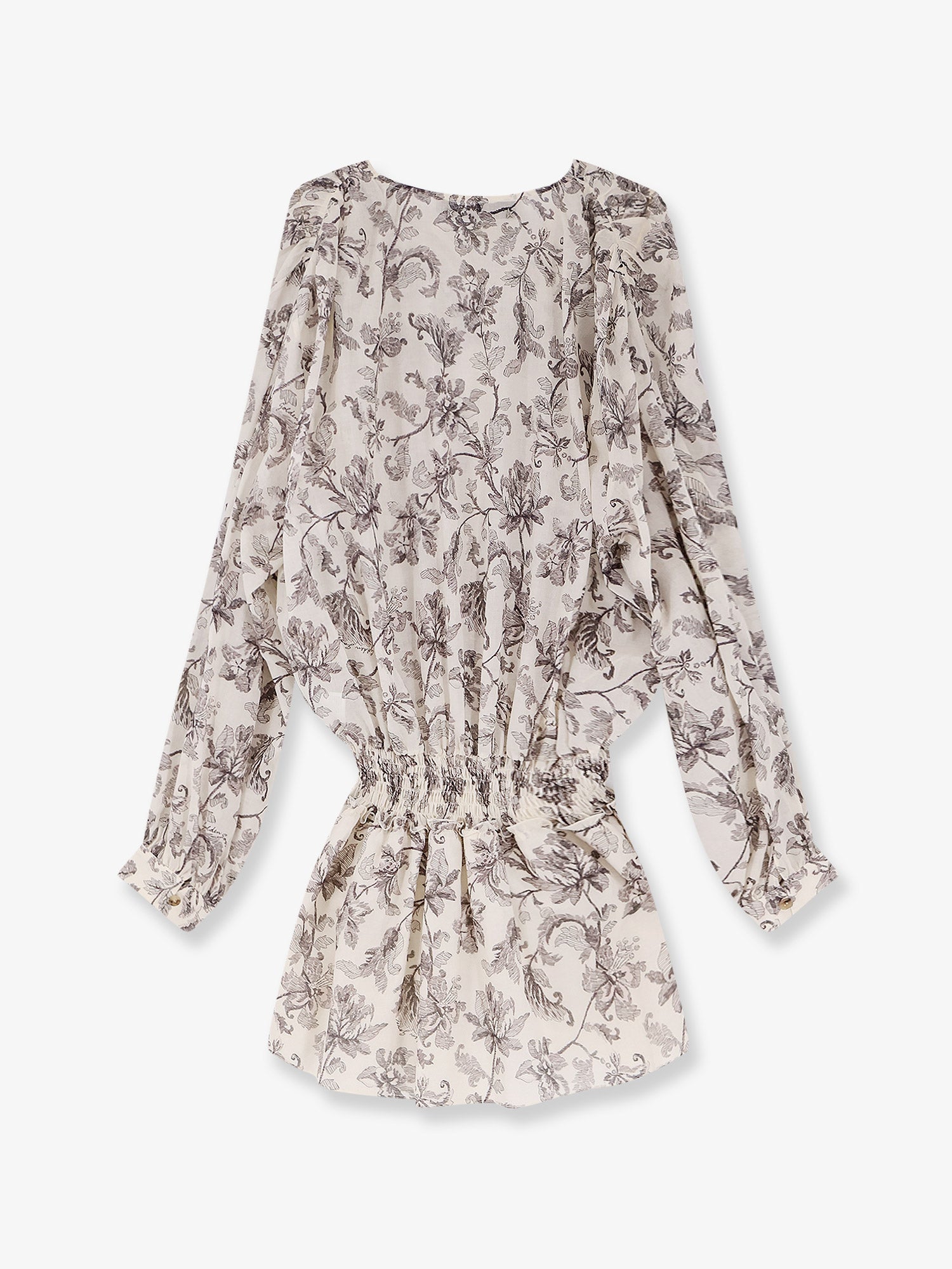 Golden Goose Deluxe Brand Short Cotton Dress With Floral Pattern