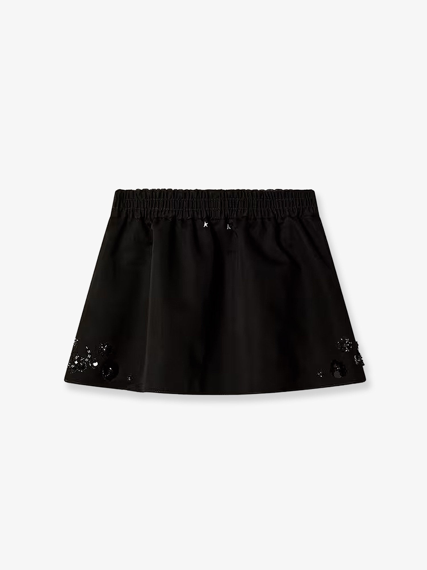 Golden Goose Deluxe Brand Cotton Blend Midi Skirt With Floral Sequin And Crystal Details
