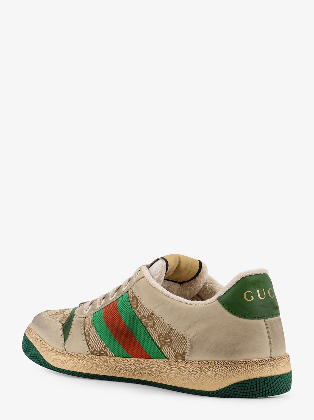 Gucci Screener Gg Vintage Leather Low-Top Sneakers