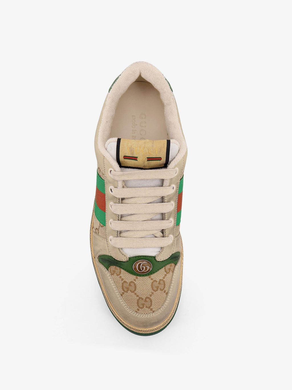Gucci Screener Gg Vintage Leather Low-Top Sneakers