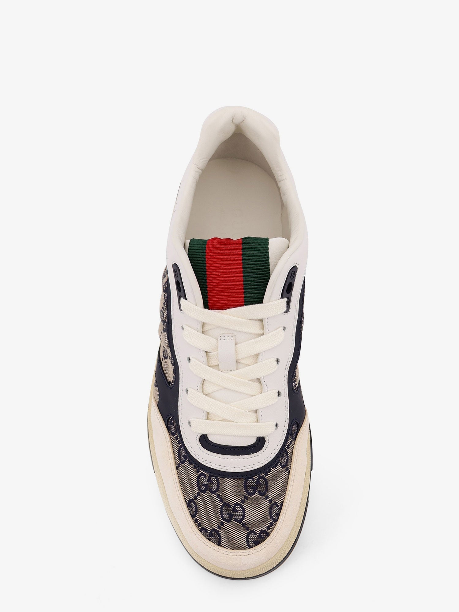 Gucci Re-Web Gg Original Fabric And Suede Sneakers