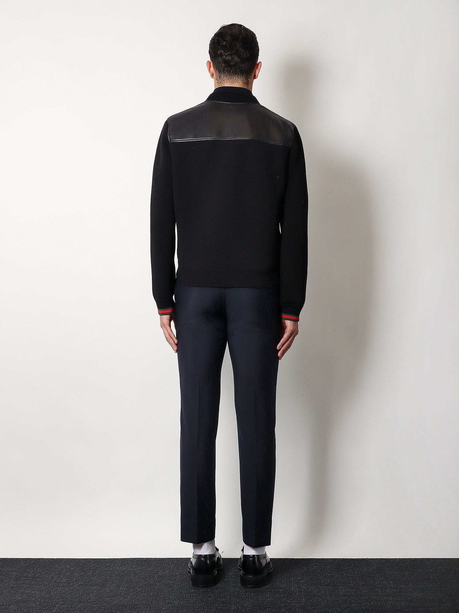 Gucci Leather And Wool Jacket