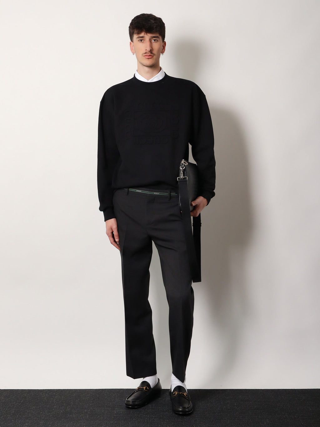 Gucci Cotton Sweatshirt With Frontal Embossed Logo