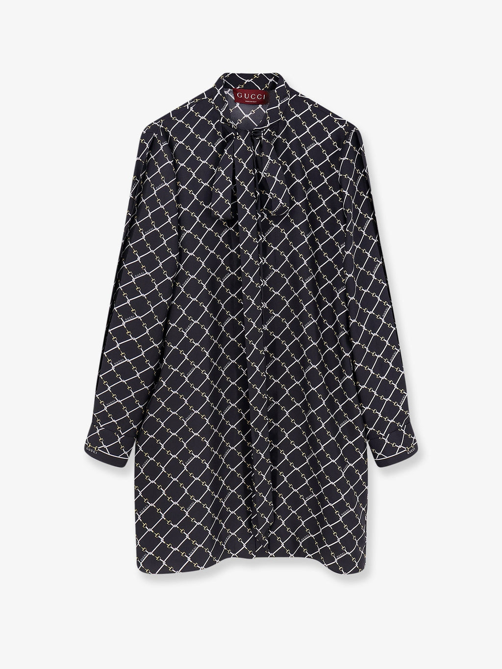 Gucci Short Silk Twill Dress