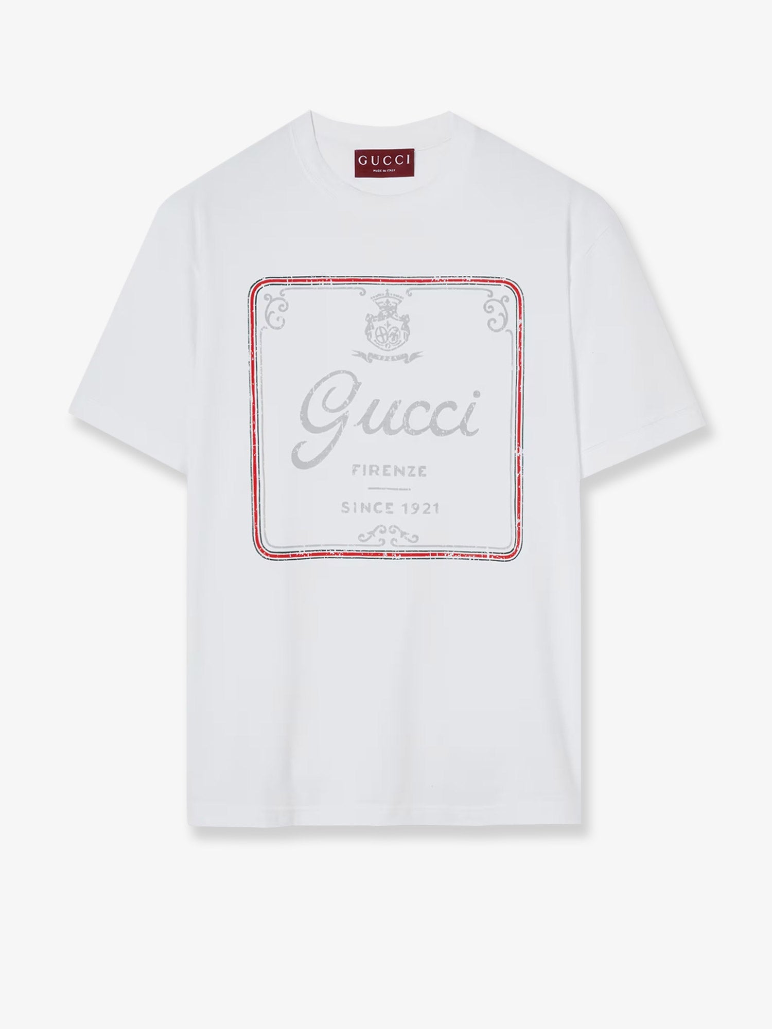 Gucci Cotton T-Shirt With Gucci Firenze 1921 Print