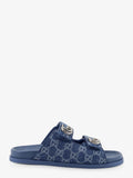 Gucci Laser Gg Denim Sandals With All-Over Gg Motif
