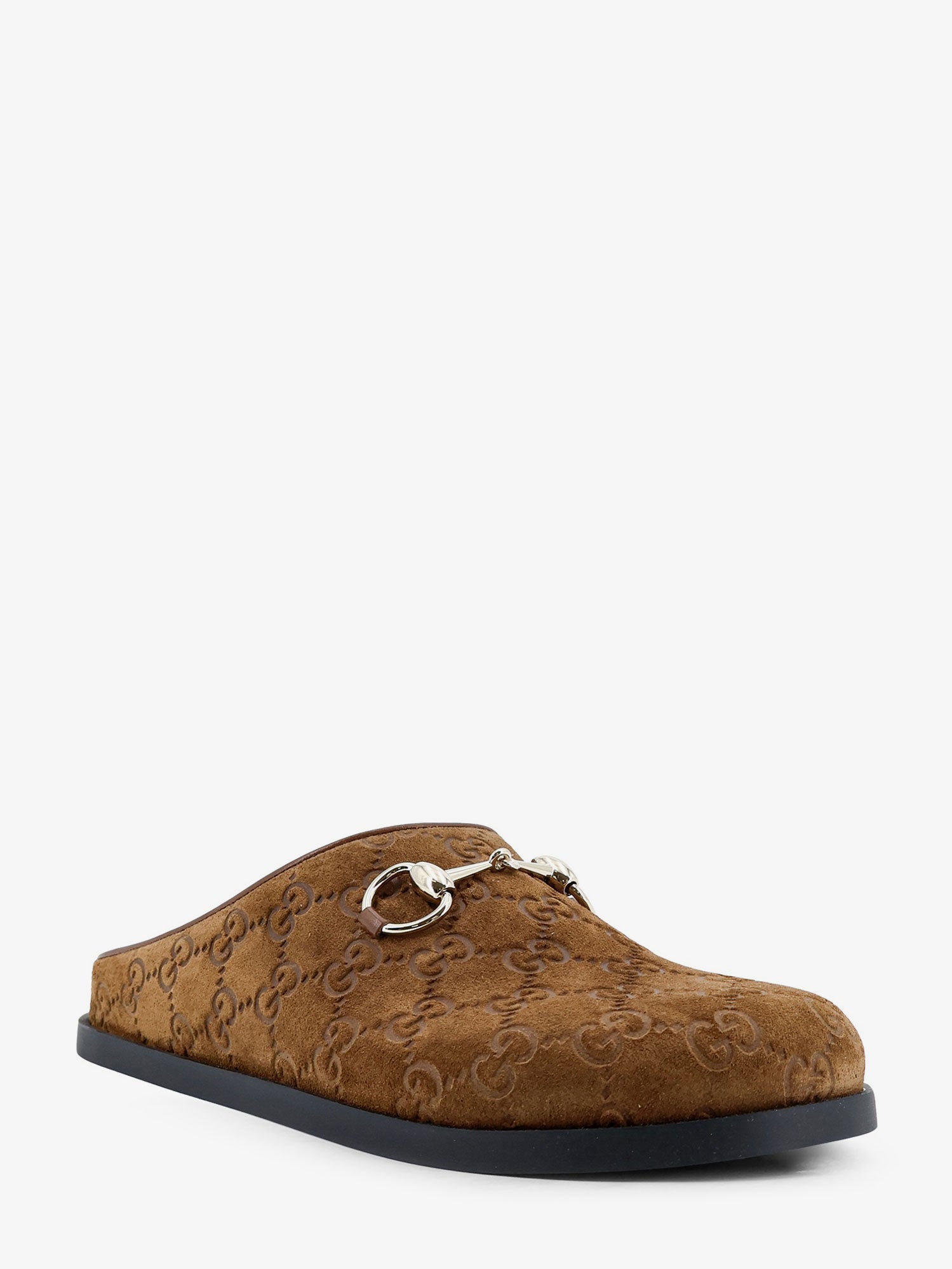 Gucci Suede Sandals With All-Over Gg Motif