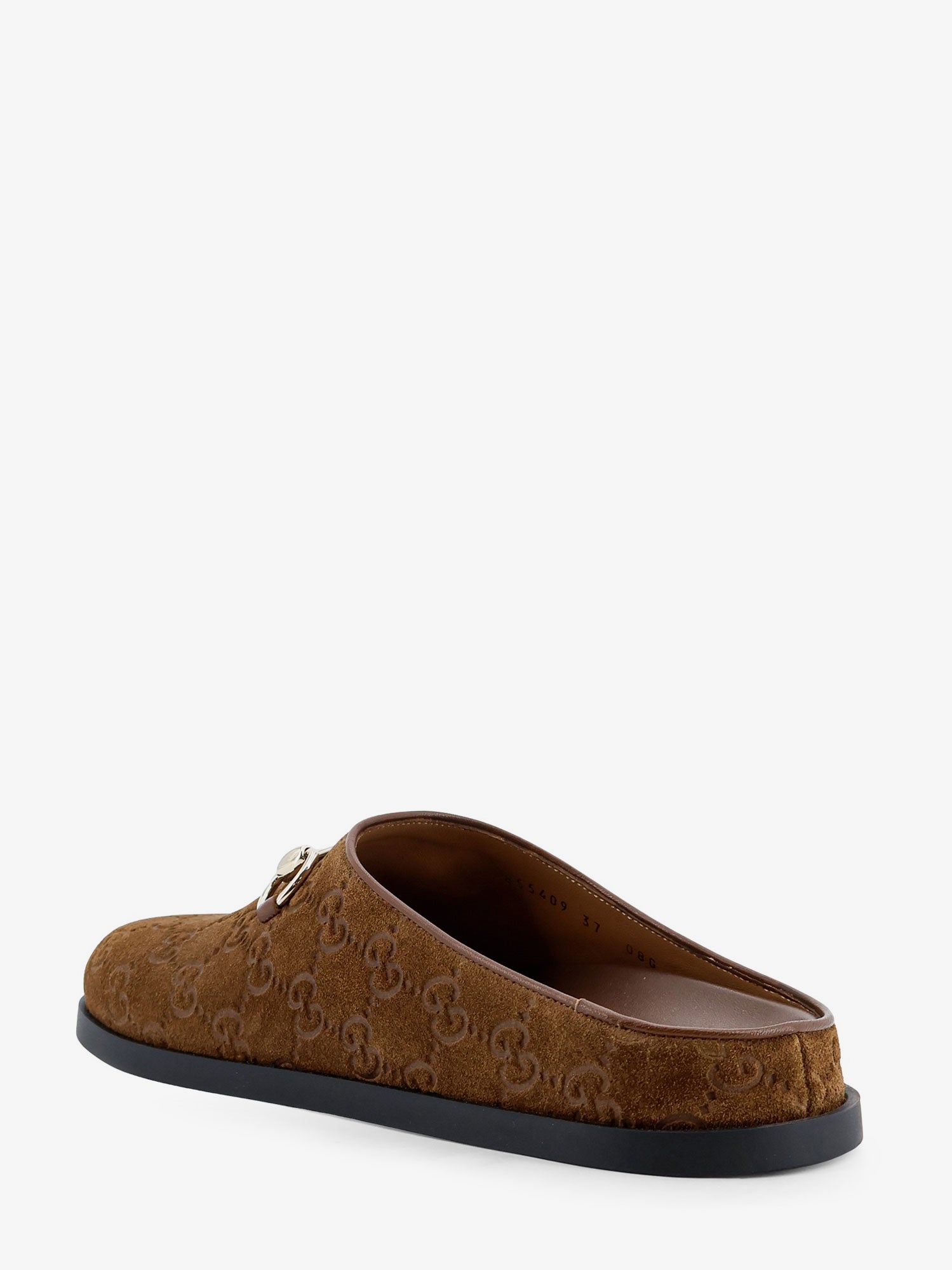Gucci Suede Sandals With All-Over Gg Motif