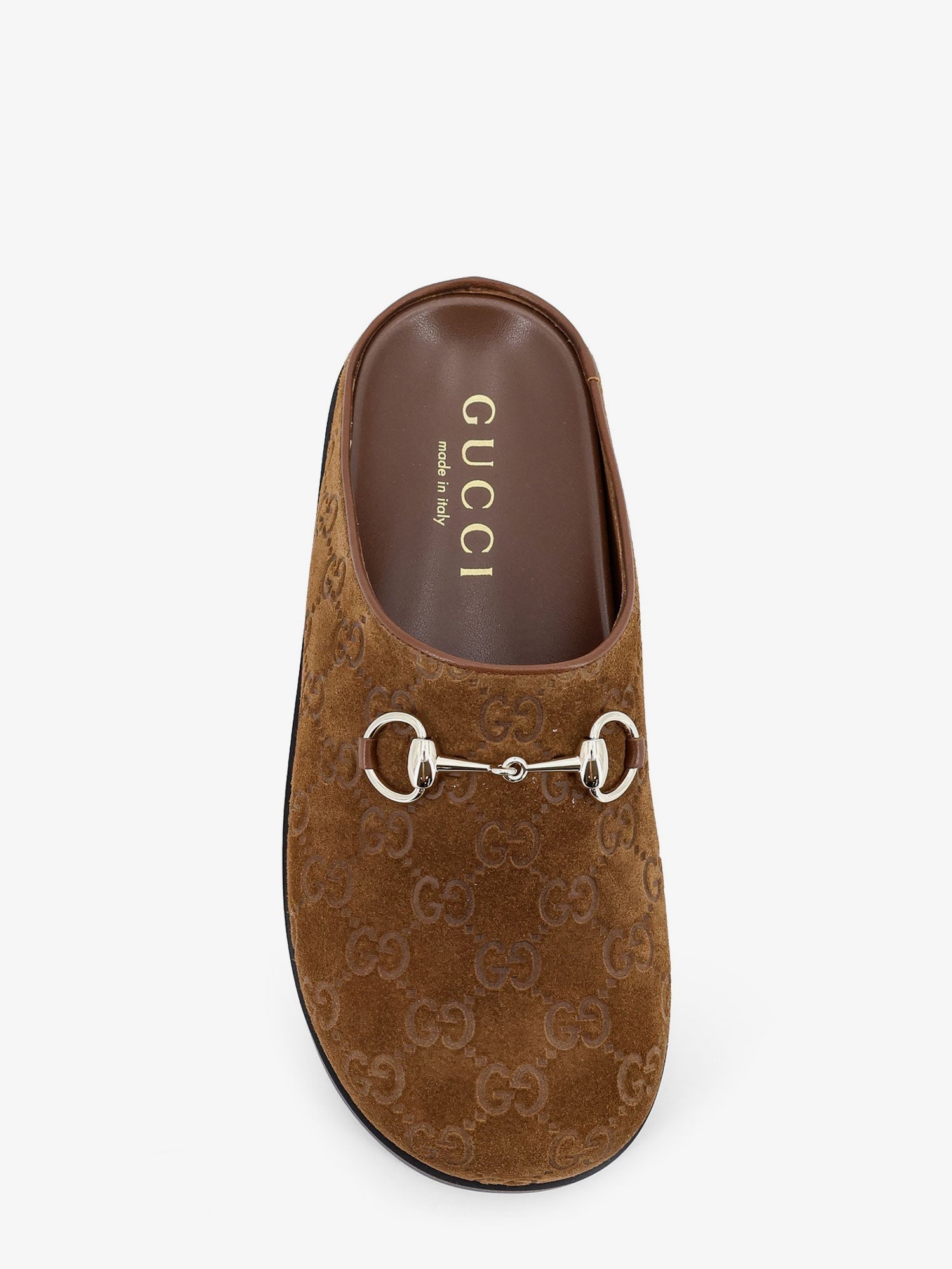 Gucci Suede Sandals With All-Over Gg Motif