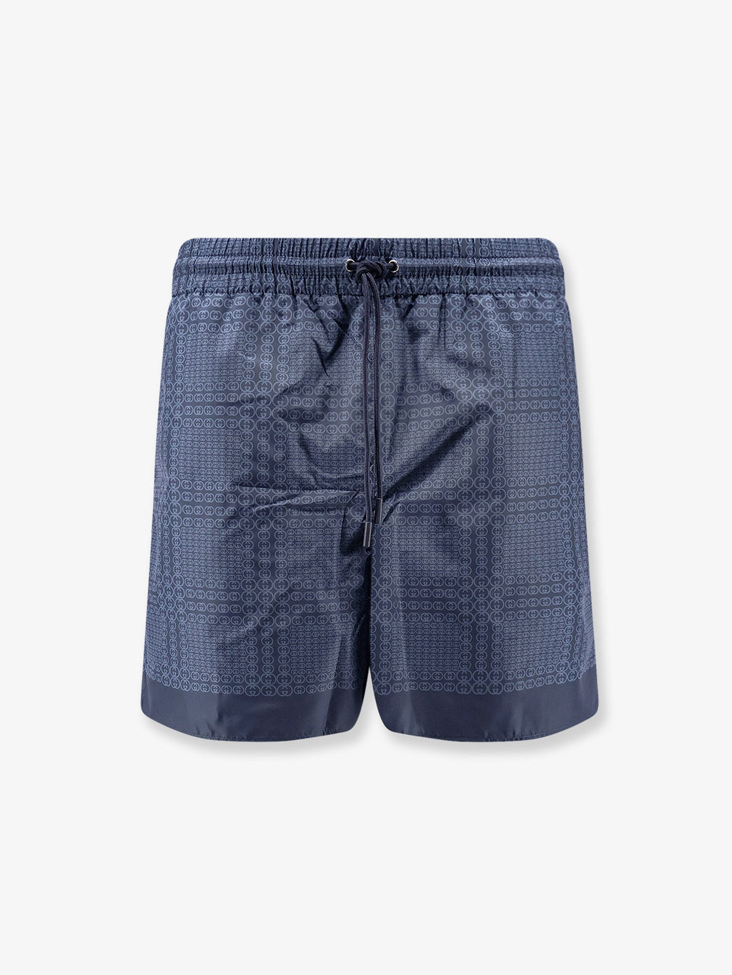 Gucci Nylon Swim Trunks With All-Over Gucci Incrocio Print
