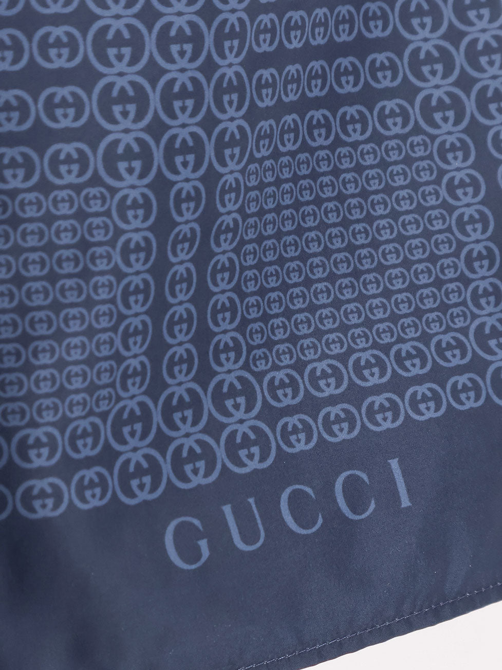 Gucci Nylon Swim Trunks With All-Over Gucci Incrocio Print