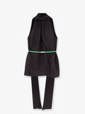 Gucci Horsebit Jacquard Silk Sleeveless Shirt