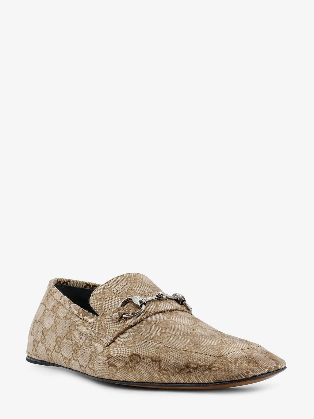Gucci Vintage-Effect Gg Fabric Loafers