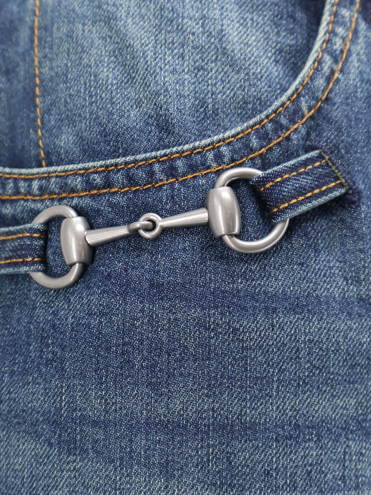 Gucci Cotton Jeans With Horsebit