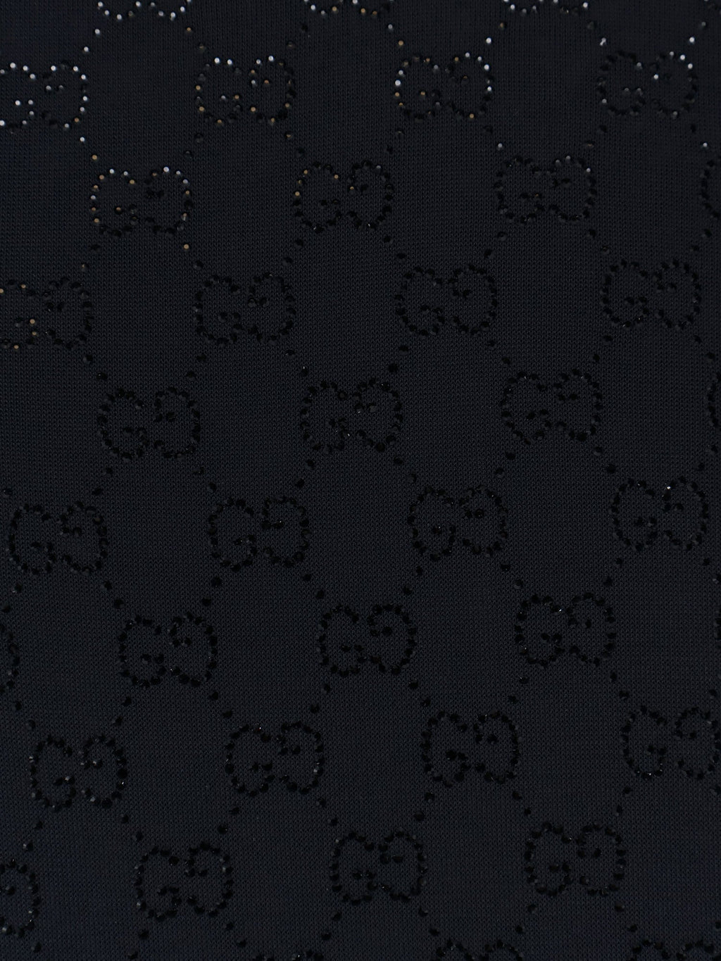 Gucci Long Viscose Dress With Gg Crystals