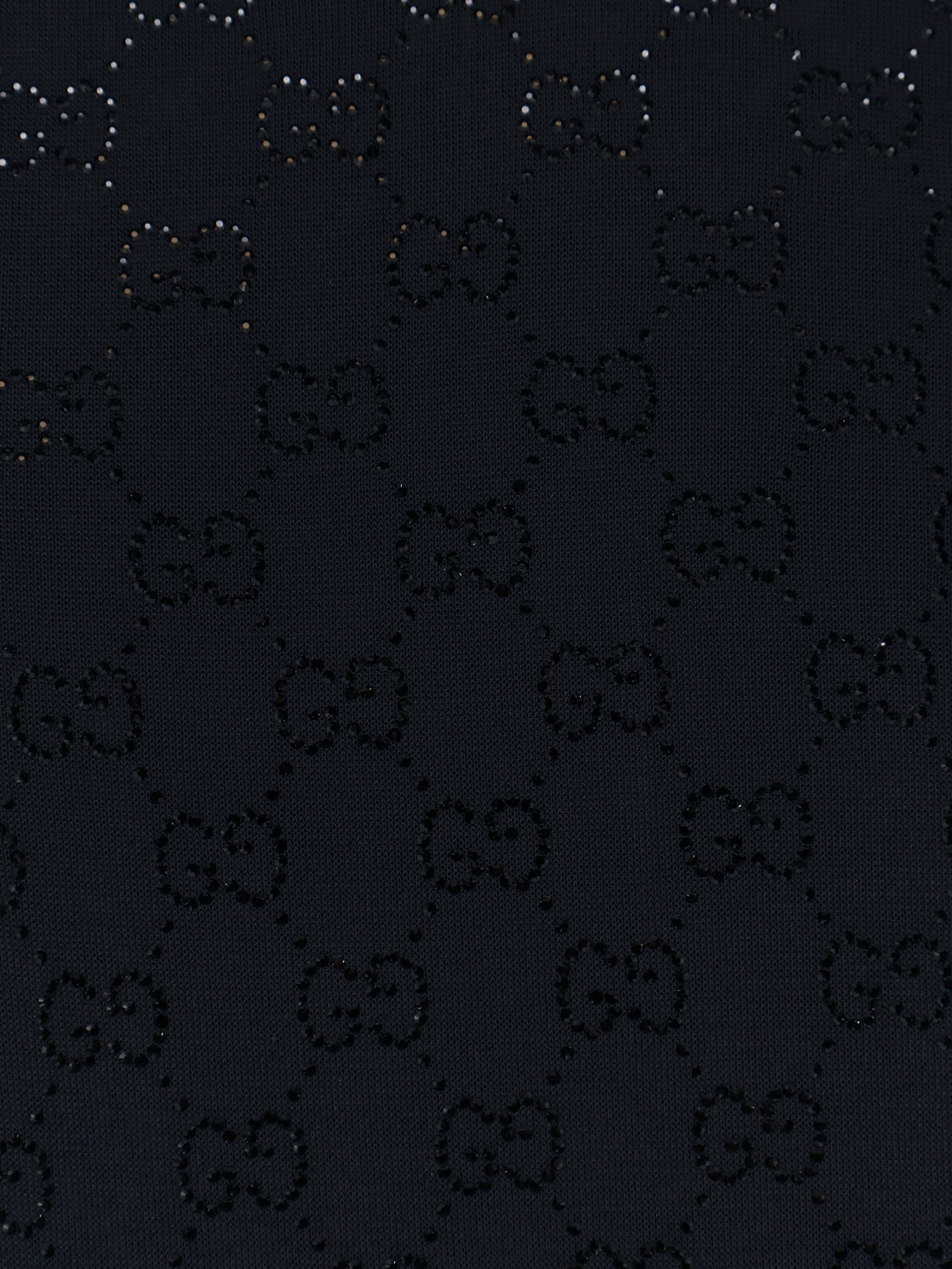 Gucci Long Viscose Dress With Gg Crystals