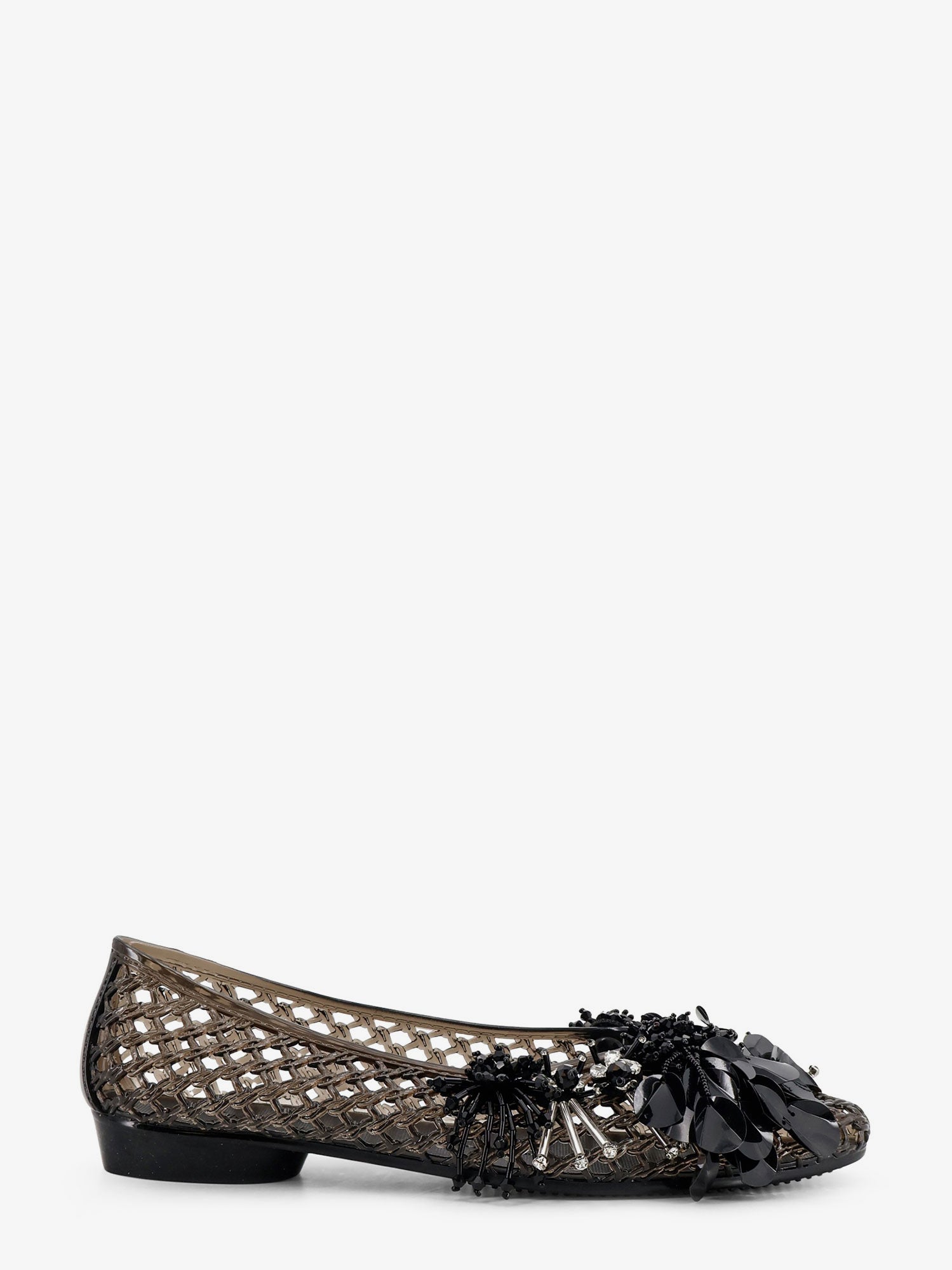 Heavenly Jelly Pvc Ballerinas With Beads On The Front