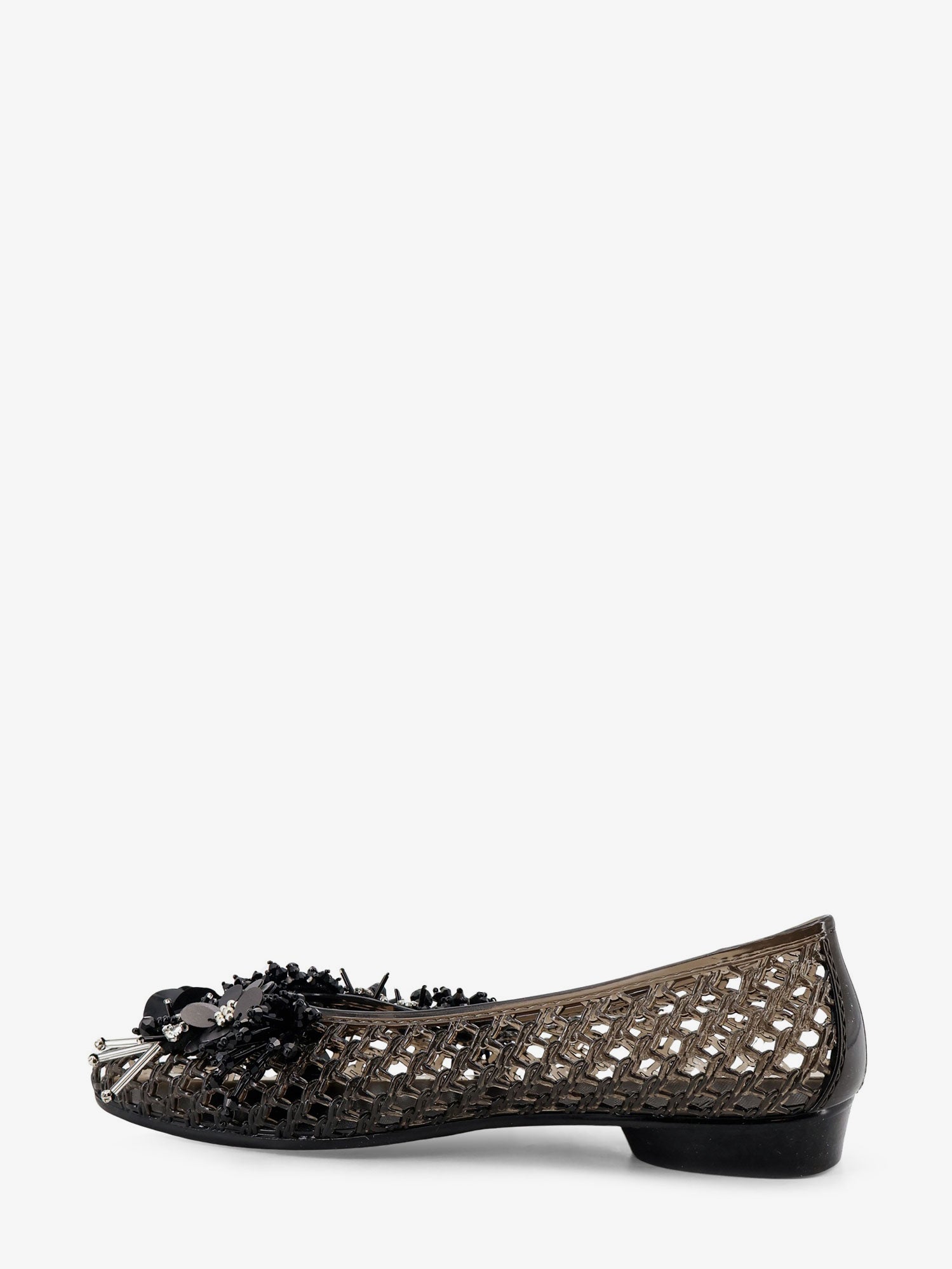 Heavenly Jelly Pvc Ballerinas With Beads On The Front
