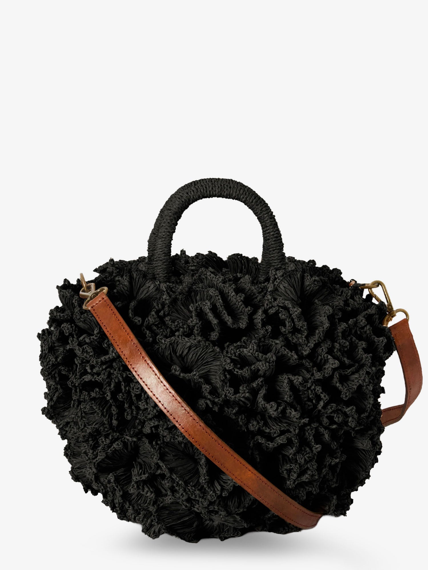 Ibeliv Coral Raffia Crossbody Bag
