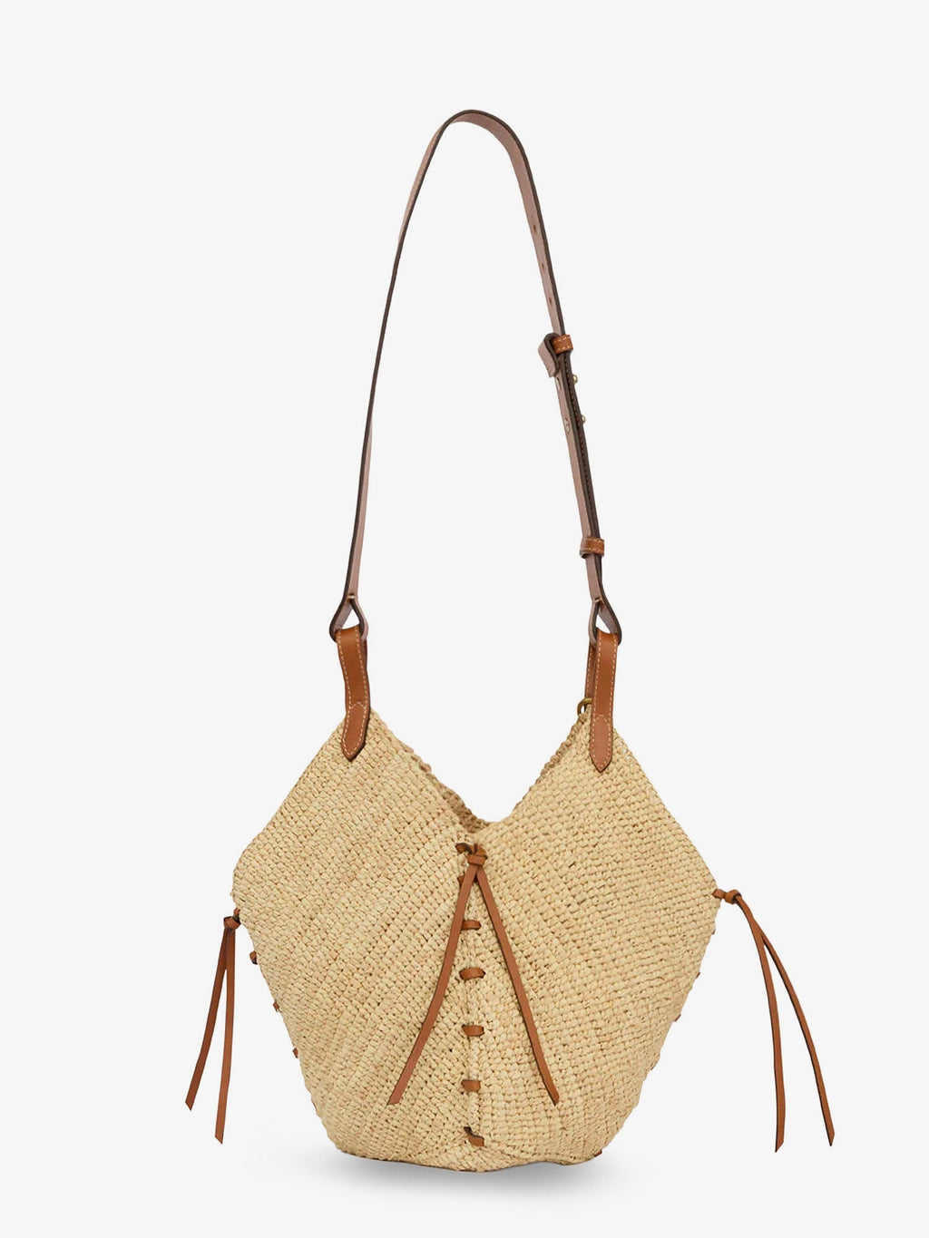 Isabel Marant Losange Raffia Shoulder Bag
