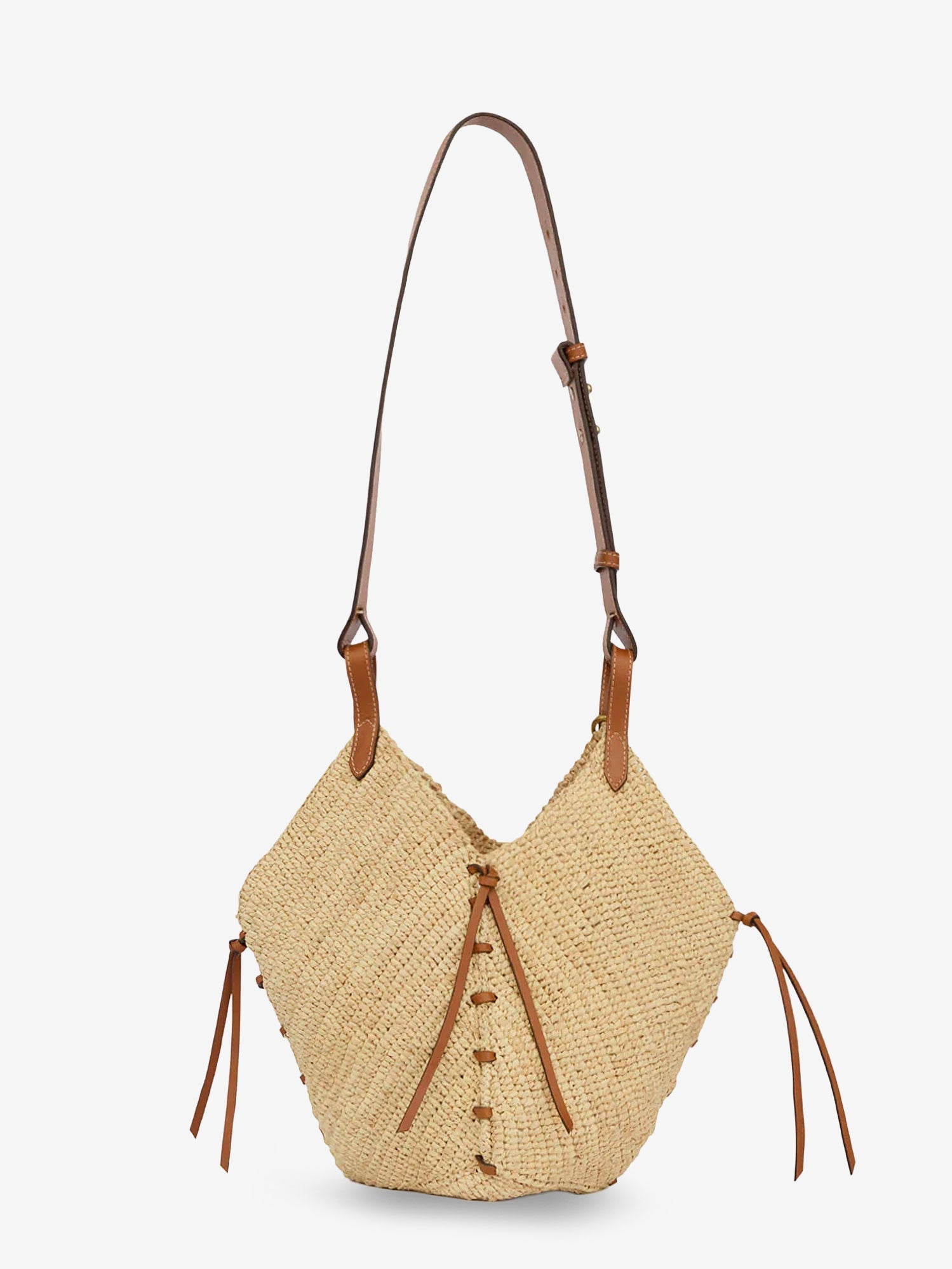 Isabel Marant Losange Raffia Shoulder Bag