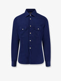 Kiton Ciro Paone Cotton Shirt With Stitched Profiles