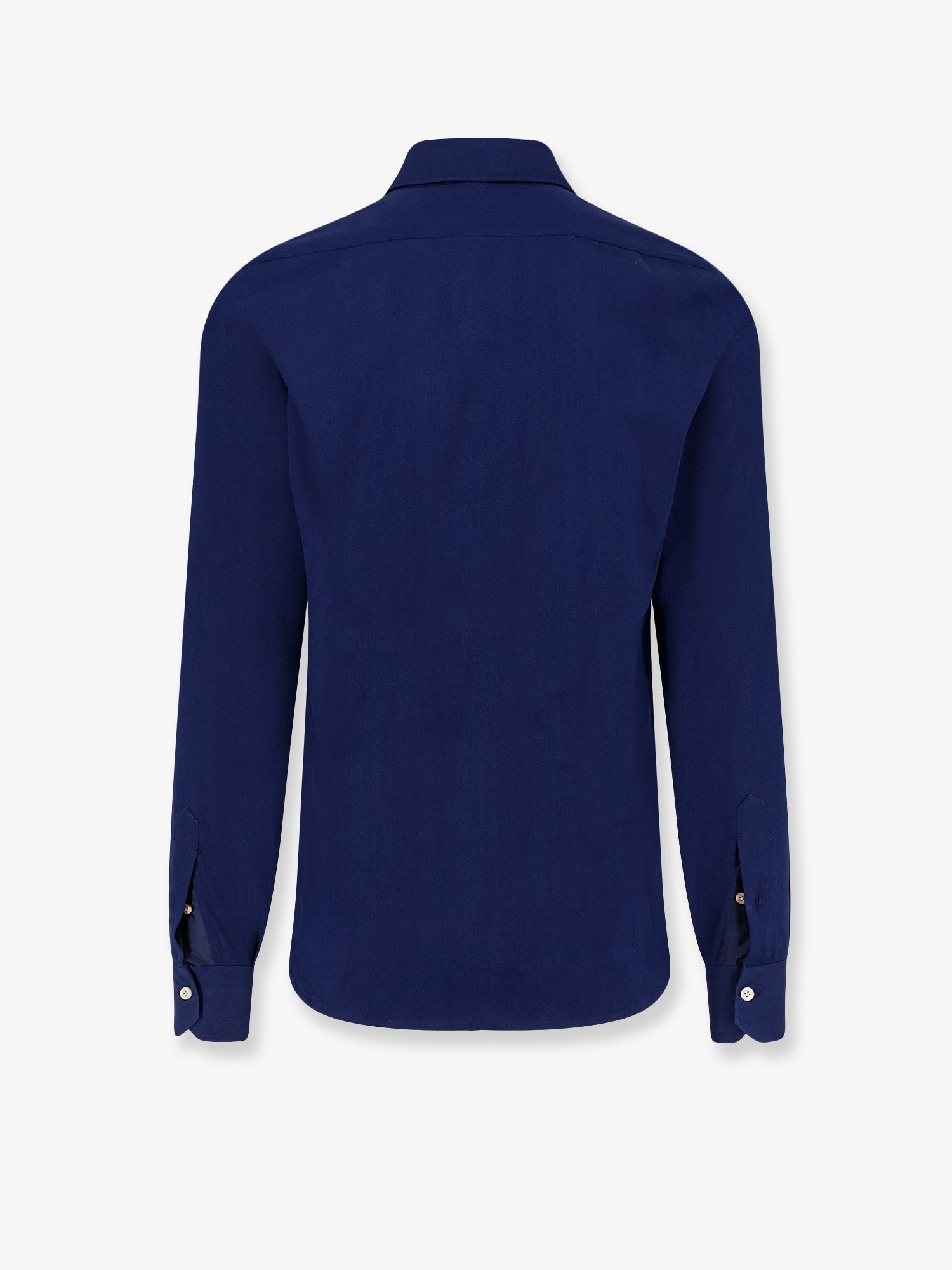 Kiton Ciro Paone Cotton Shirt With Stitched Profiles