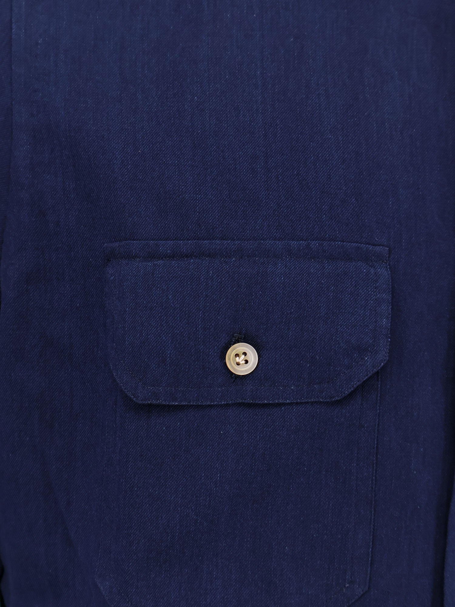 Kiton Ciro Paone Cotton Shirt With Stitched Profiles