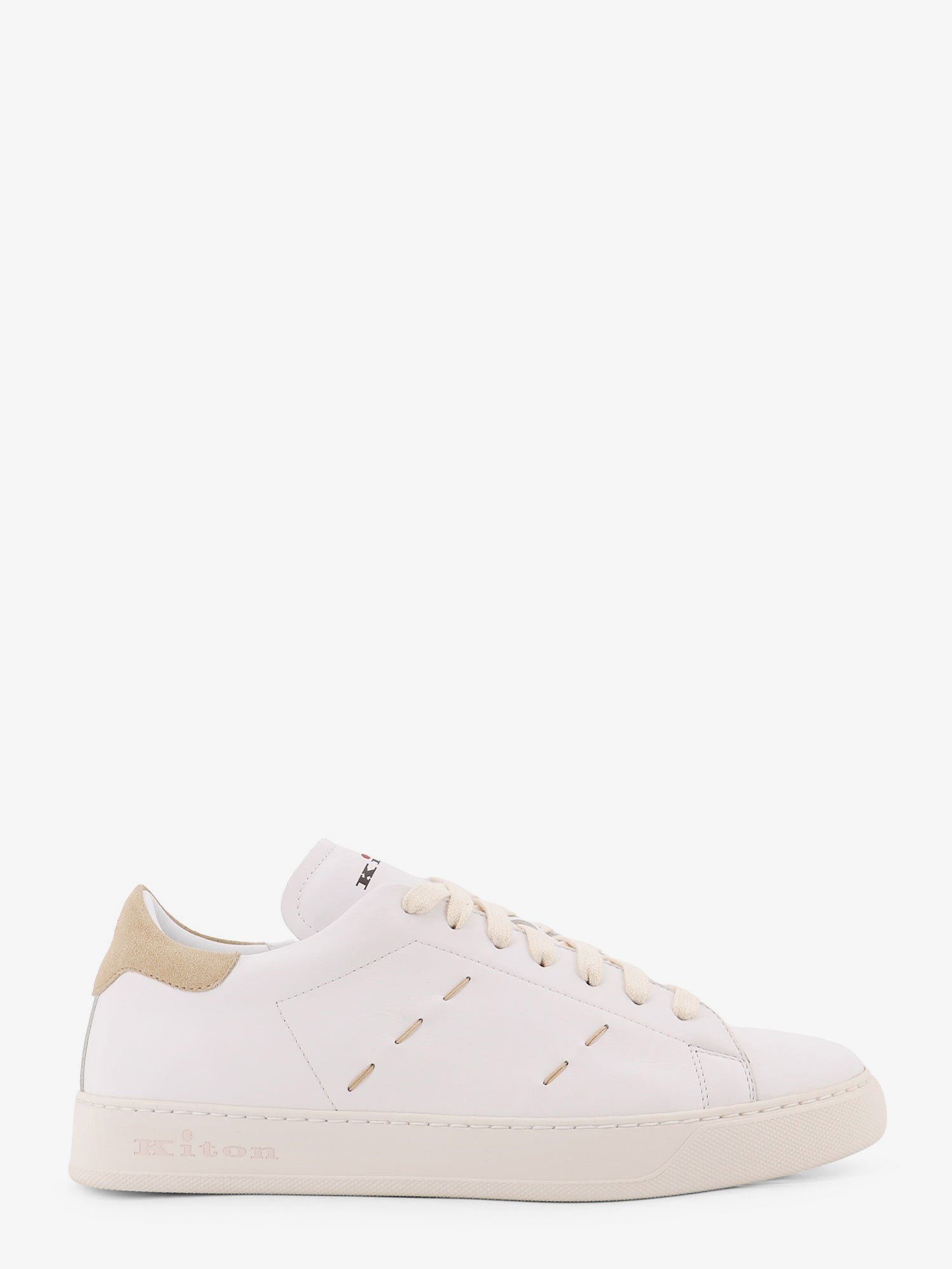 Kiton Ciro Paone Leather Sneakers With Iconic Stitching