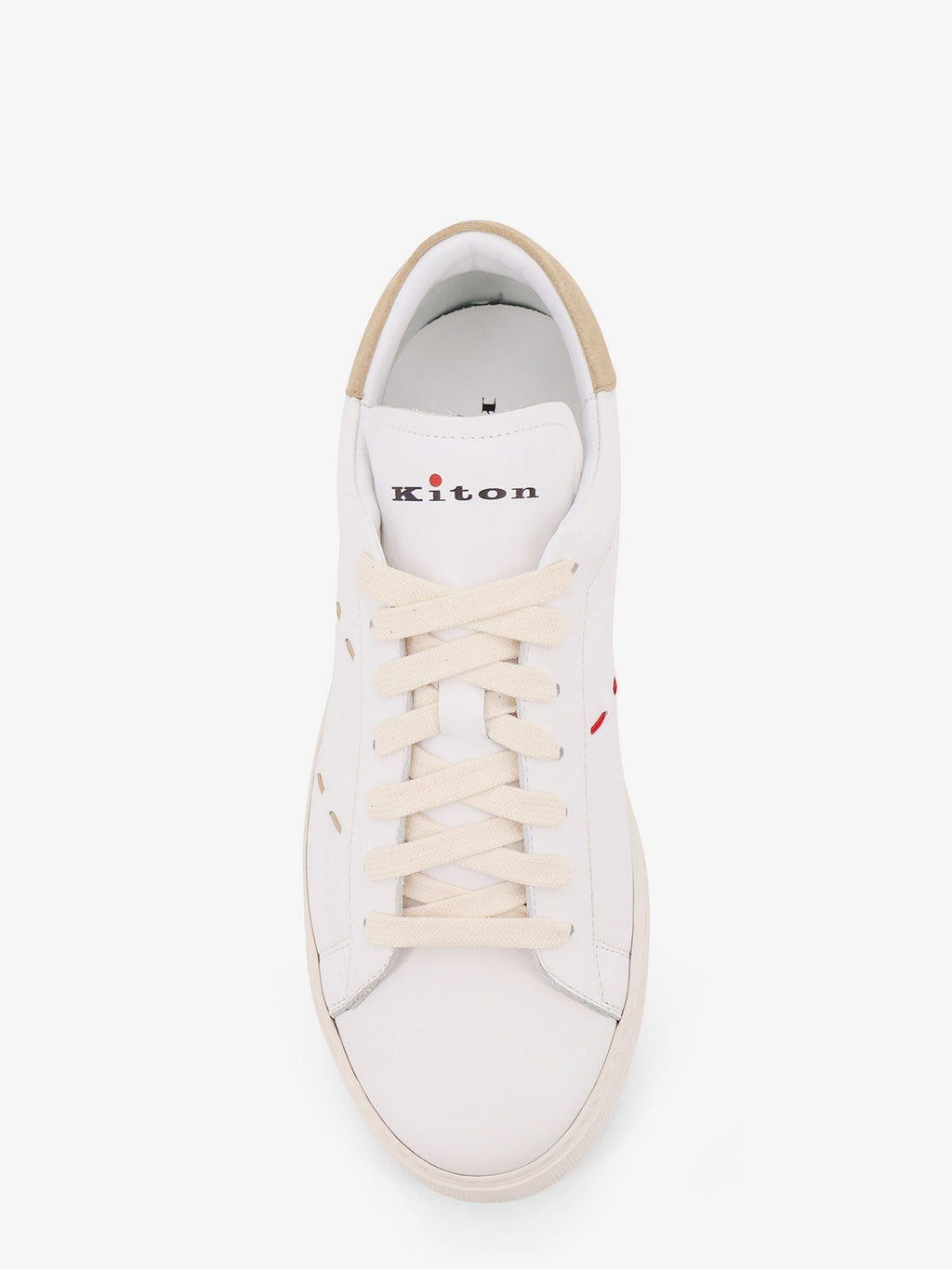 Kiton Ciro Paone Leather Sneakers With Iconic Stitching