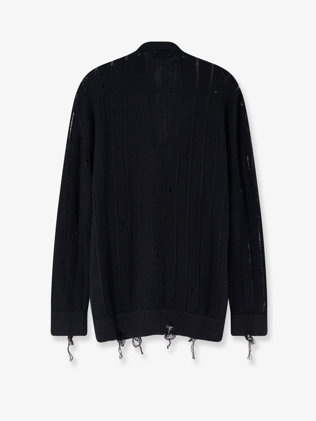 Laneus Cotton Cardigan With Destroyed Effect