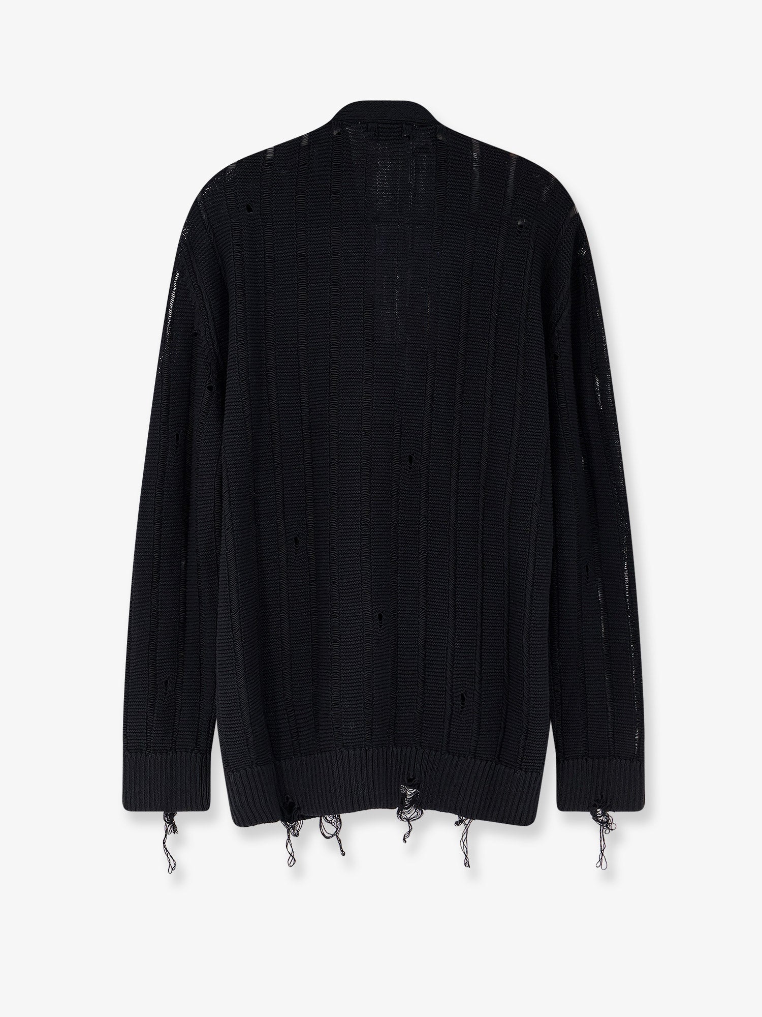 Laneus Cotton Cardigan With Destroyed Effect