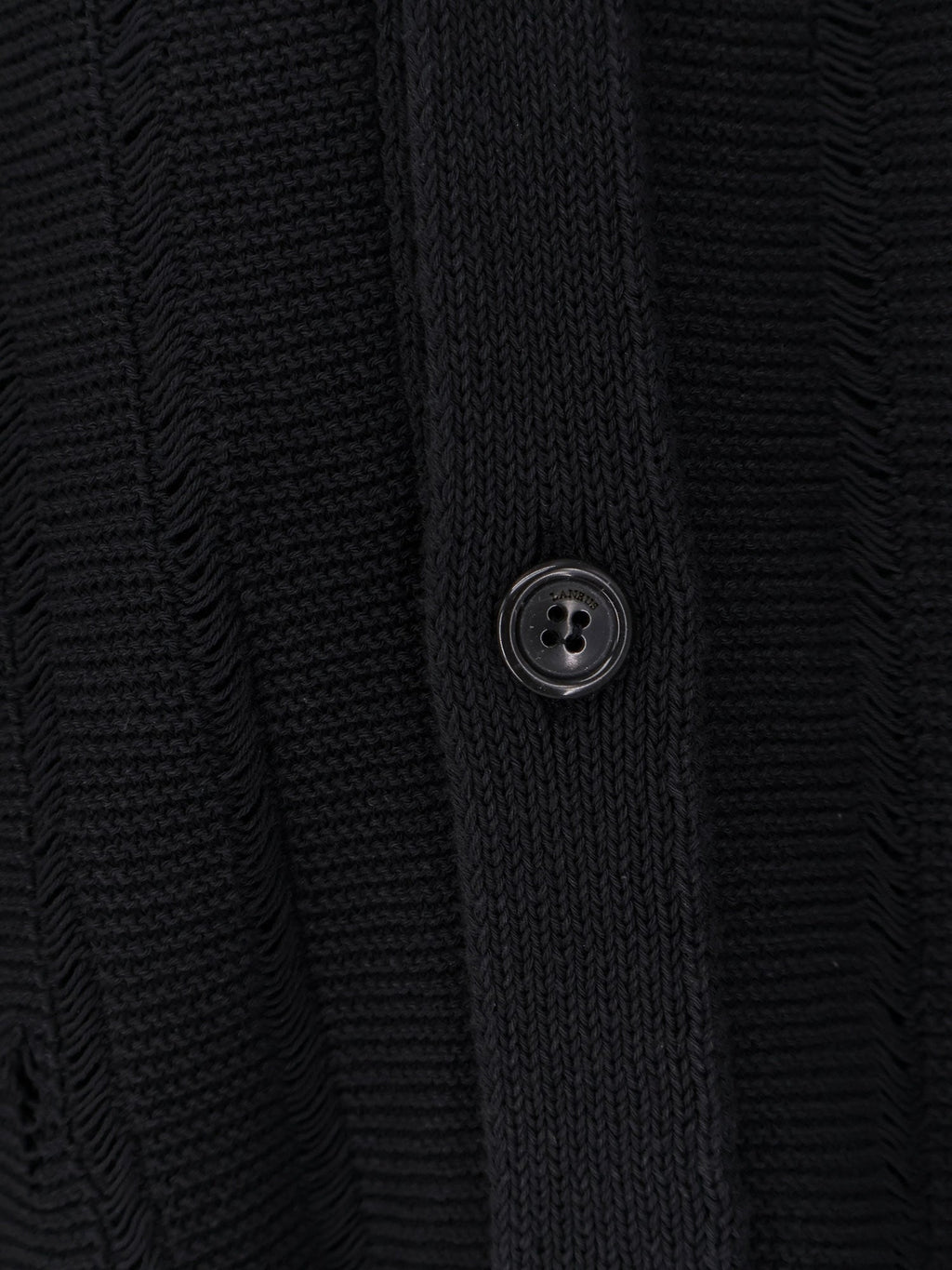 Laneus Cotton Cardigan With Destroyed Effect