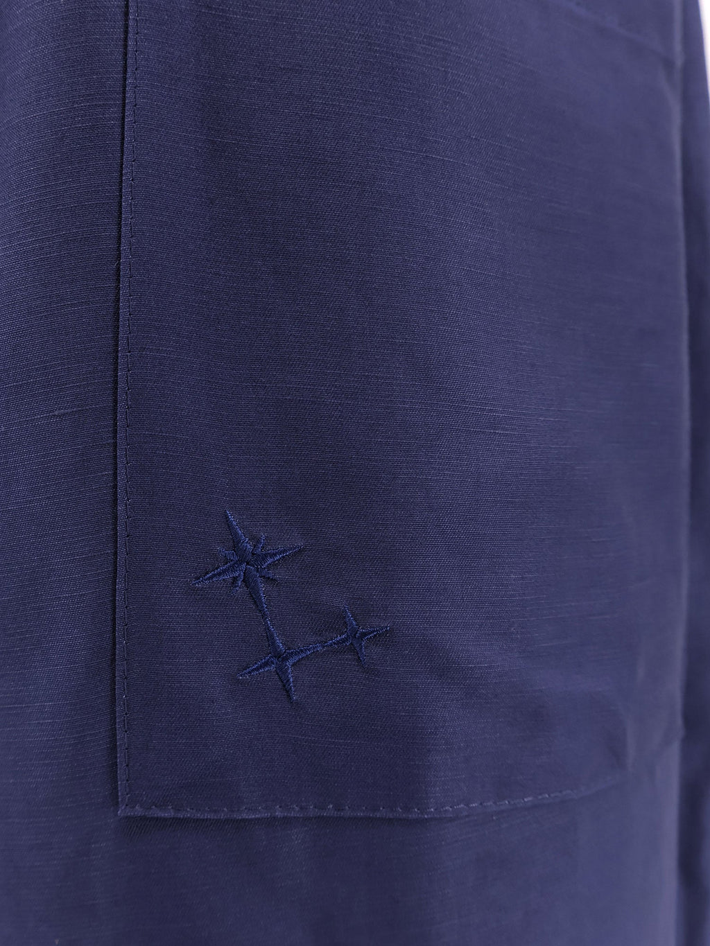 Laneus Viscose And Linen Trousers