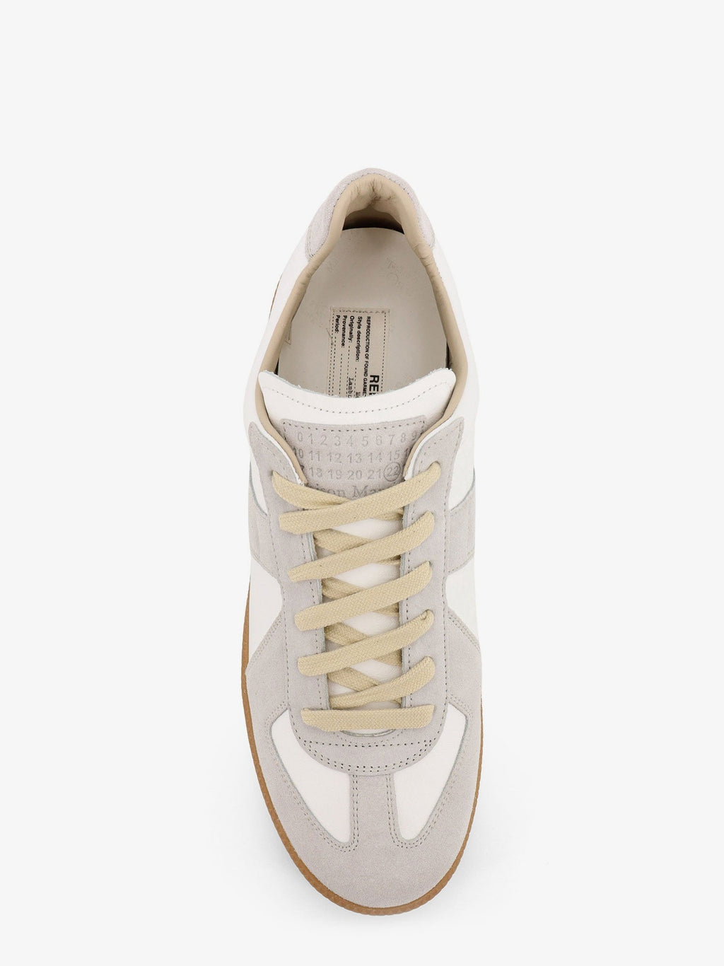 Maison Margiela Replica Leather And Suede Low-Top Sneakers