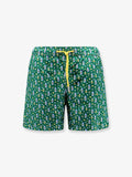 Mc2 Saint Barth Nylon Swim Trunks With All-Over Tonic Water Print