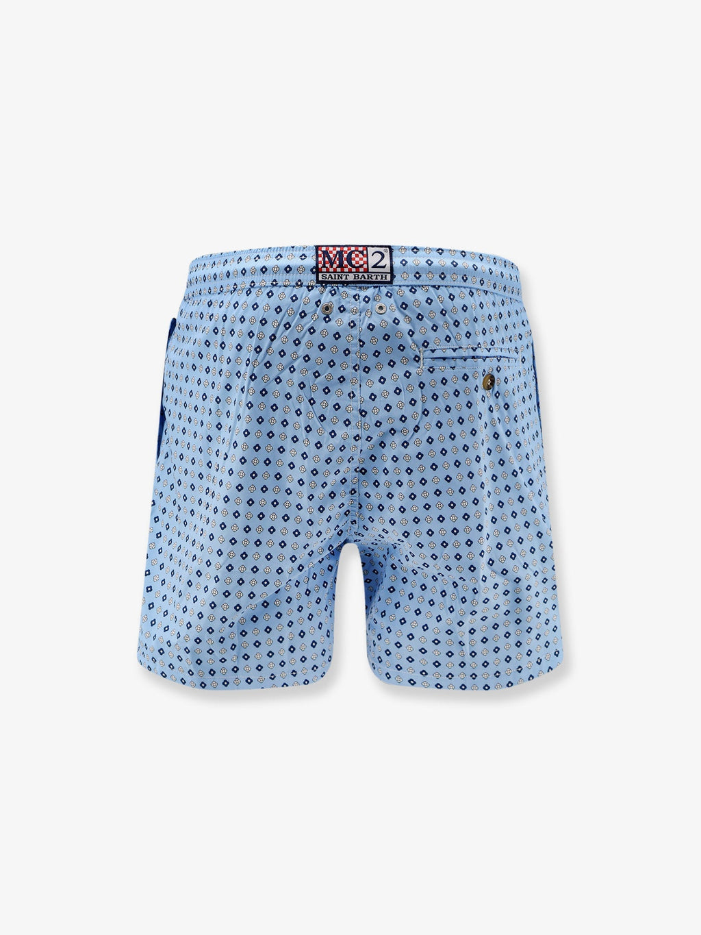 Mc2 Saint Barth Nylon Swim Shorts With All-Over Micro-Pattern