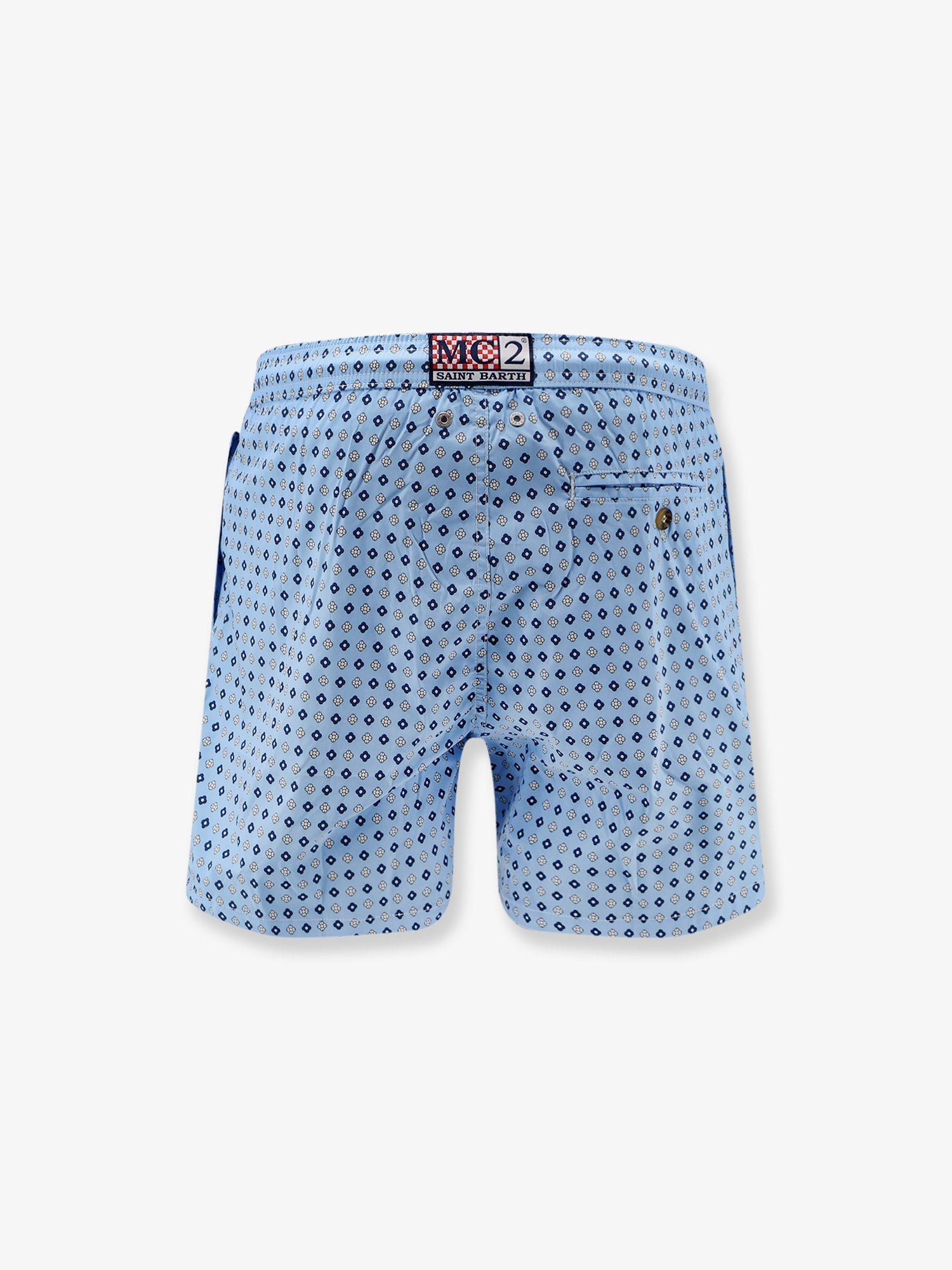 Mc2 Saint Barth Nylon Swim Shorts With All-Over Micro-Pattern