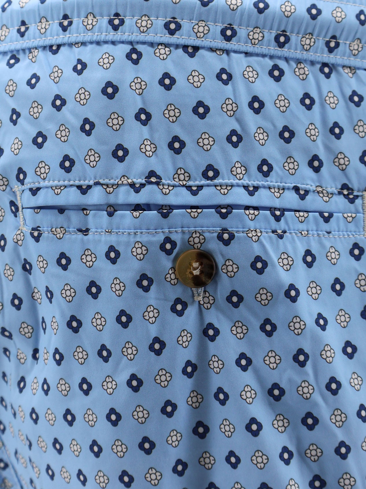 Mc2 Saint Barth Nylon Swim Shorts With All-Over Micro-Pattern
