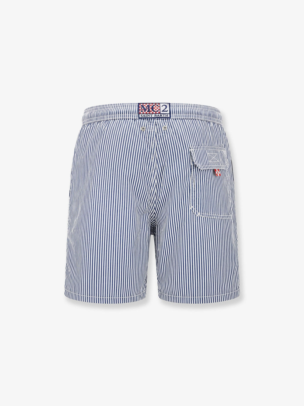 Mc2 Saint Barth Patmos Swim Trunks With Striped Motif