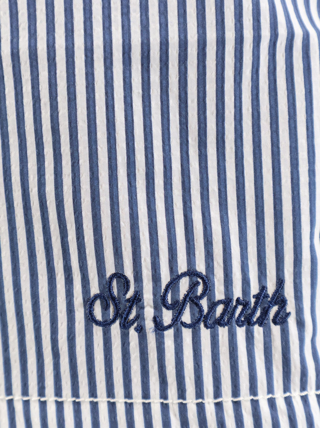 Mc2 Saint Barth Patmos Swim Trunks With Striped Motif
