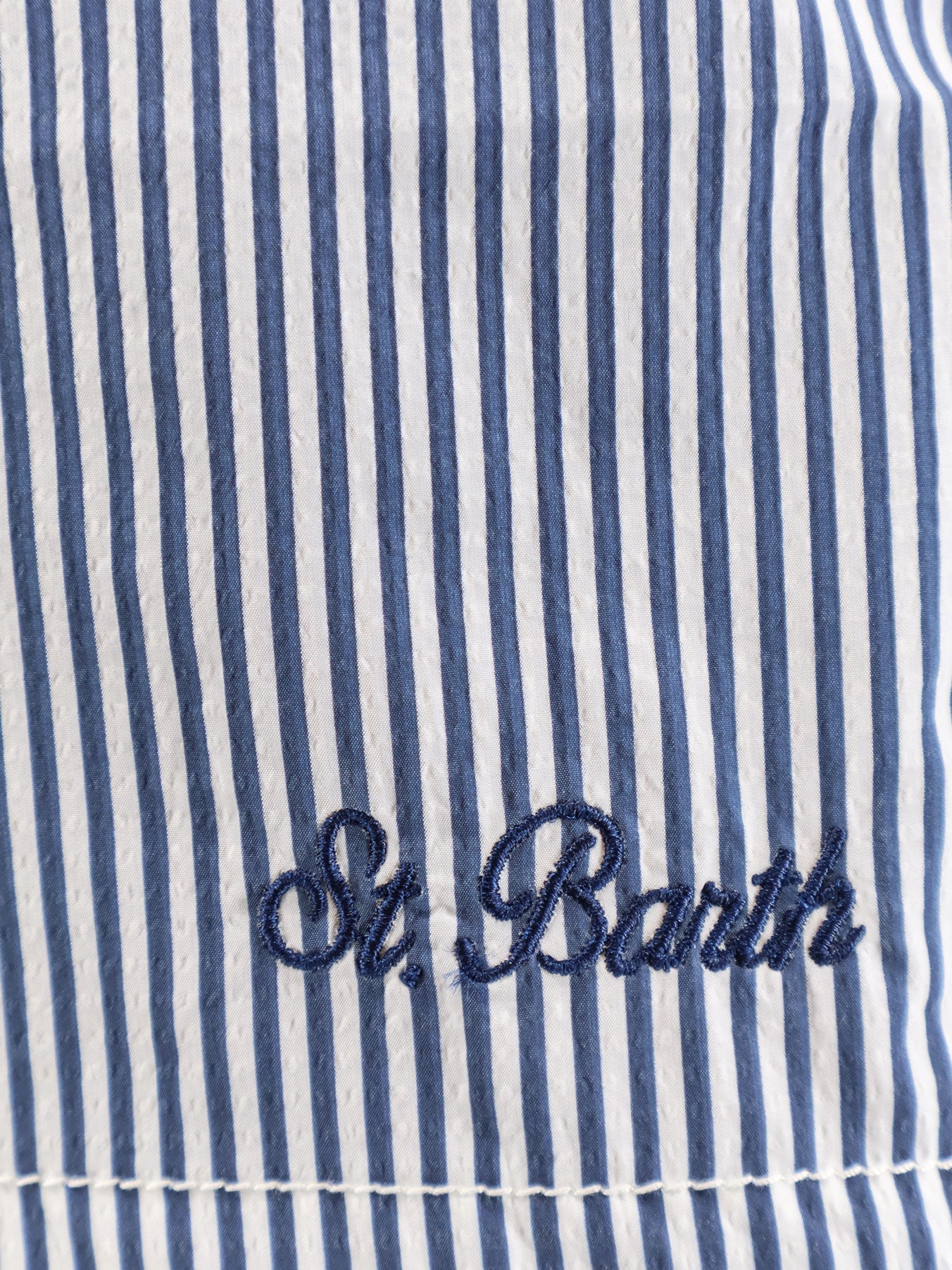 Mc2 Saint Barth Patmos Swim Trunks With Striped Motif