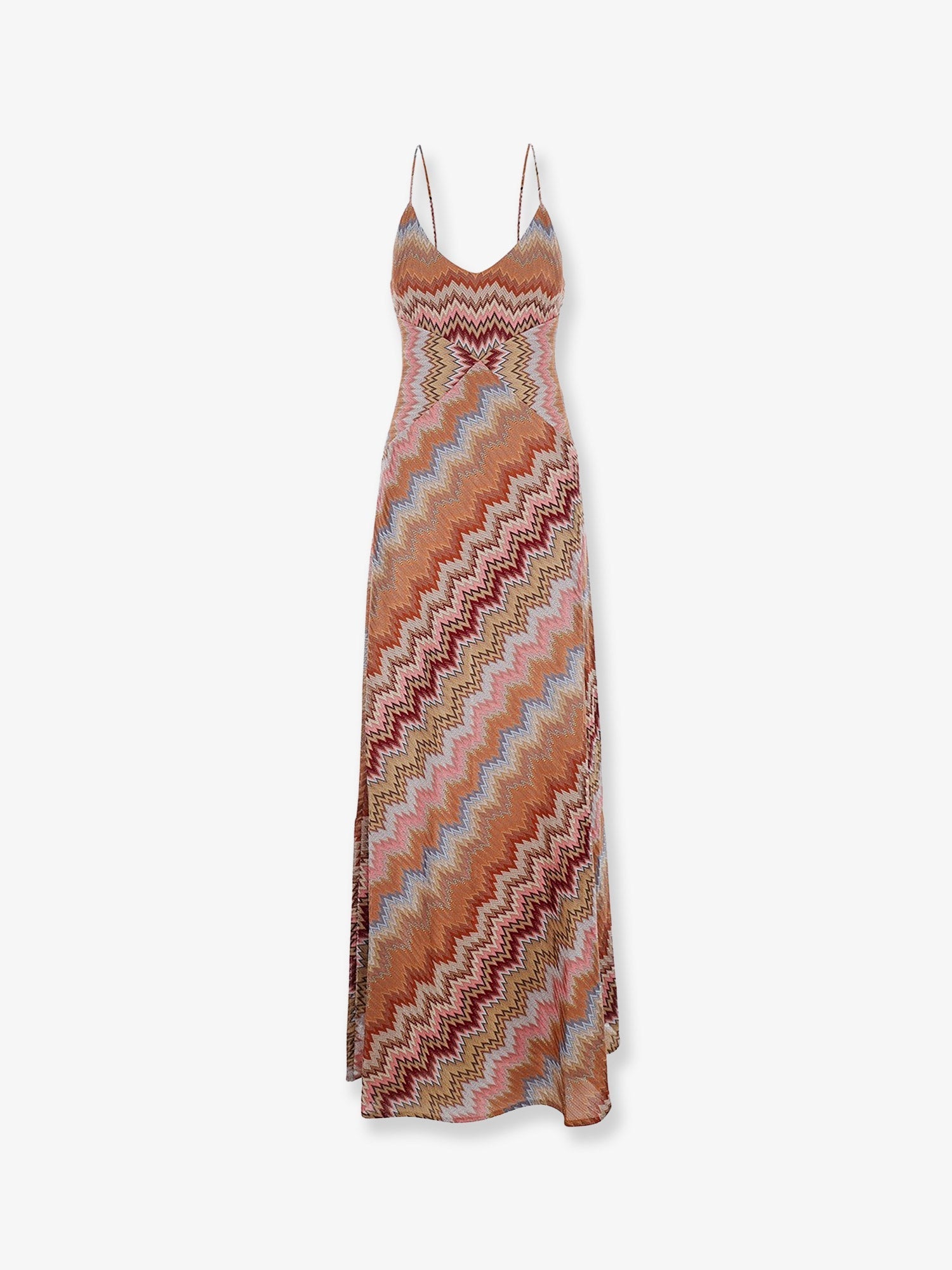 Missoni Long Viscose Dress With Chevron Pattern