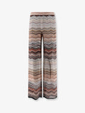 Missoni Viscose Trousers With Laminated Chevron Pattern