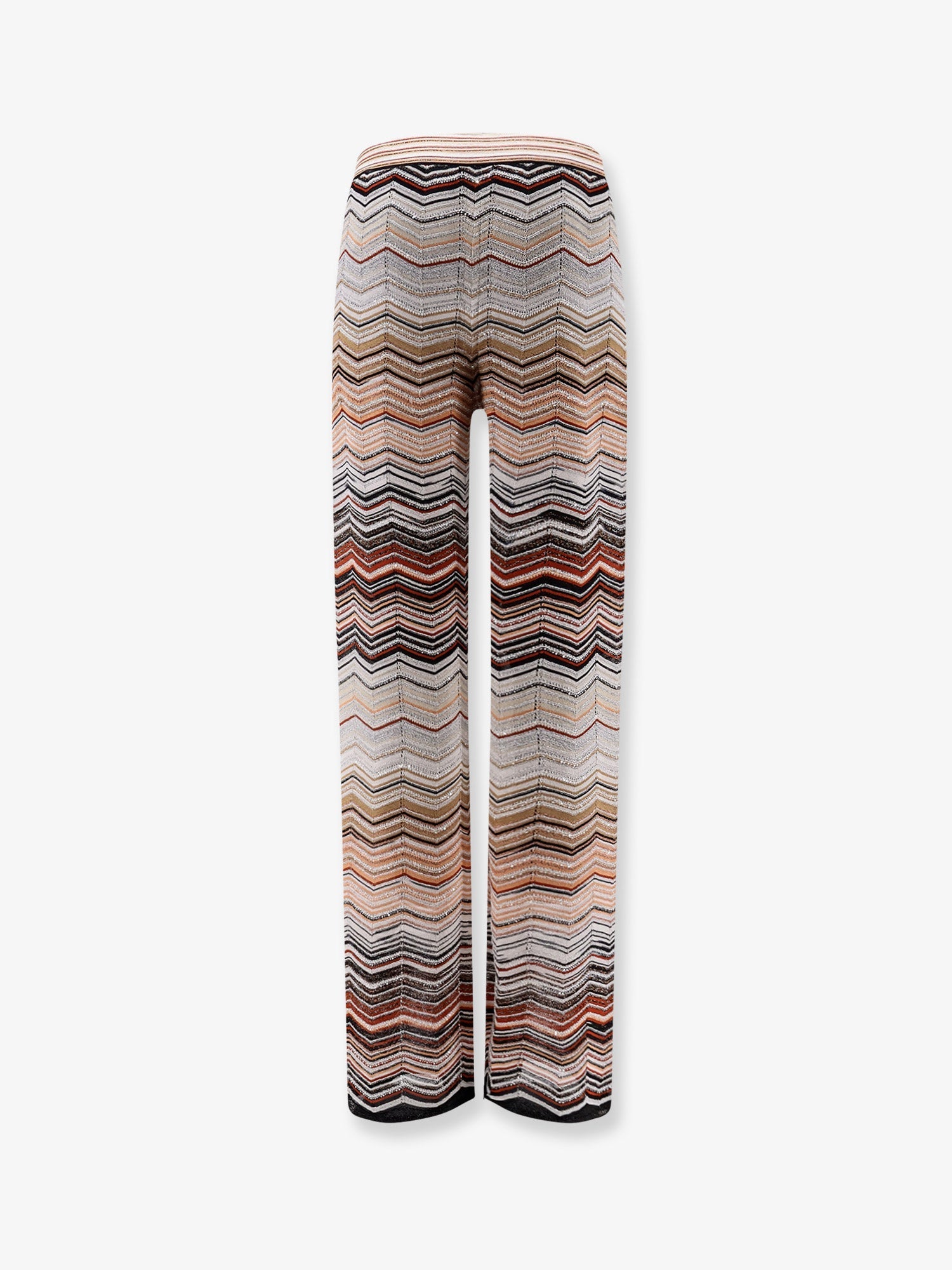 Missoni Viscose Trousers With Laminated Chevron Pattern