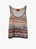 Missoni Viscose Tank Top With Laminated Chevron Pattern