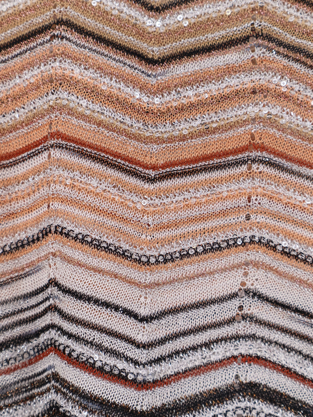 Missoni Viscose Tank Top With Laminated Chevron Pattern