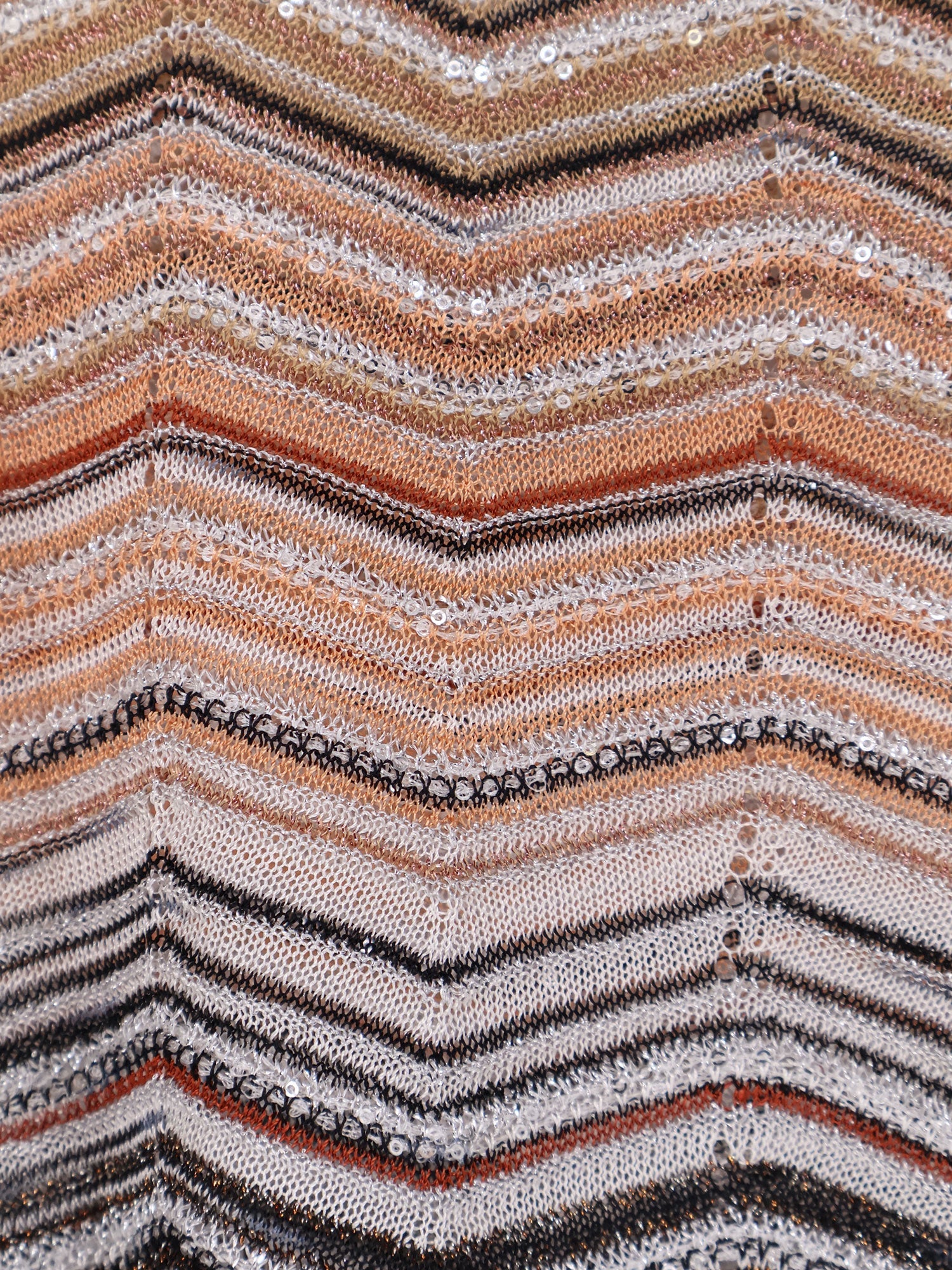 Missoni Viscose Tank Top With Laminated Chevron Pattern