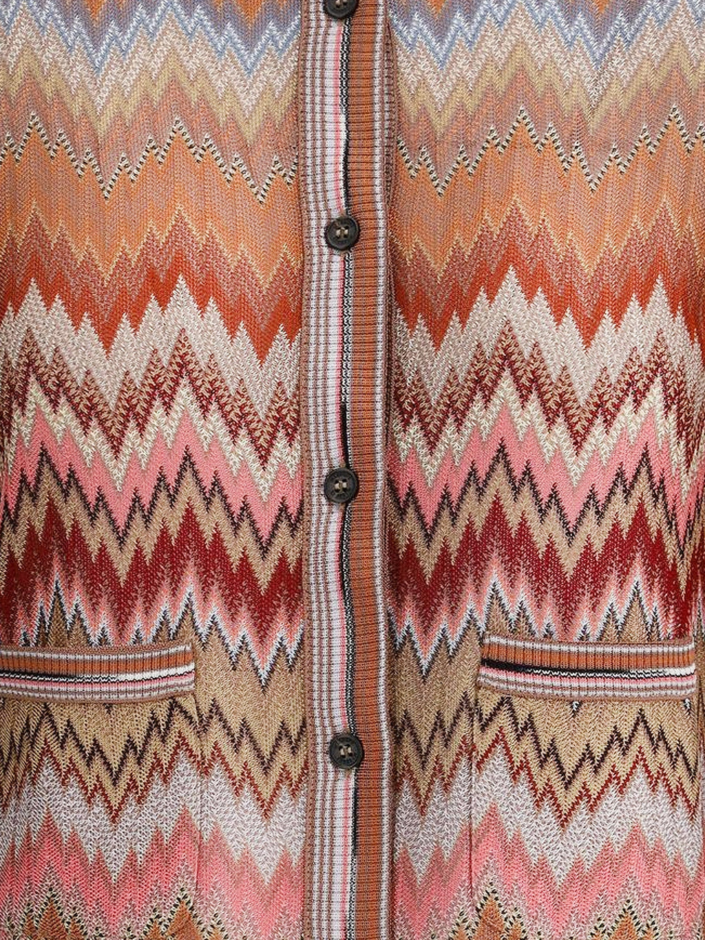 Missoni Viscose Cardigan With Chevron Pattern