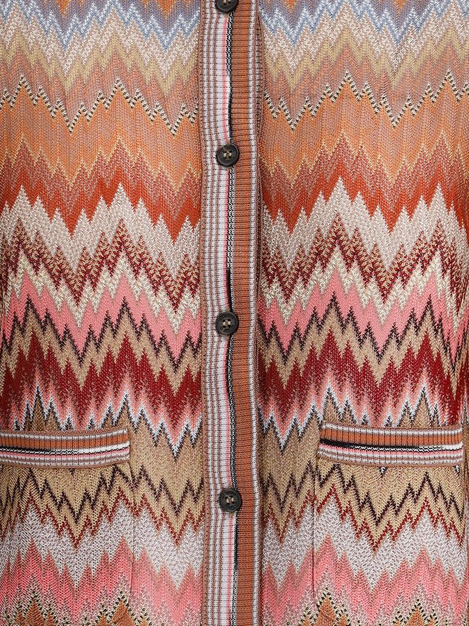 Missoni Viscose Cardigan With Chevron Pattern
